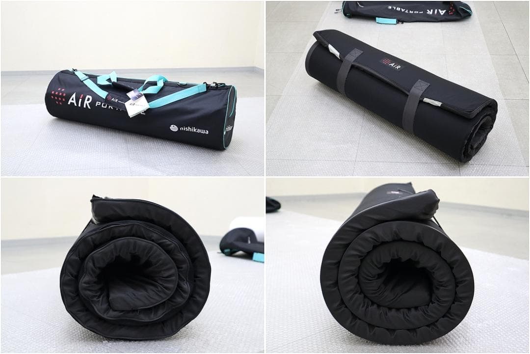 極美品 西川 Air エアーポータブル モバイルマット 持ち運び マット 寝具