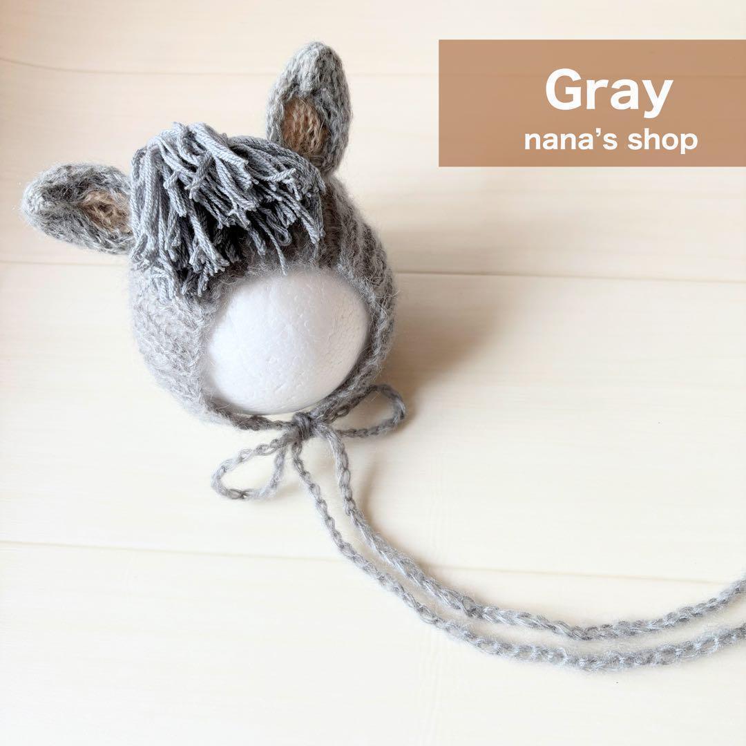 白♪馬帽子&ニューボーンフォト撮影衣装　午年　ウマボンネット　月齢フォト