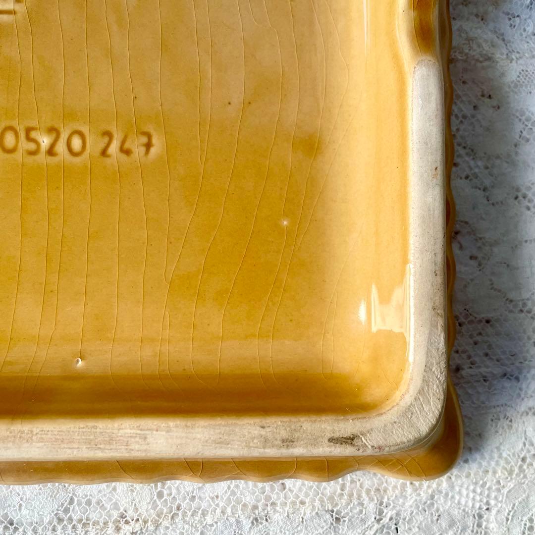 LUビスケット　陶器プレート　トリベット鍋敷き　フランスアンティークヴィンテージ