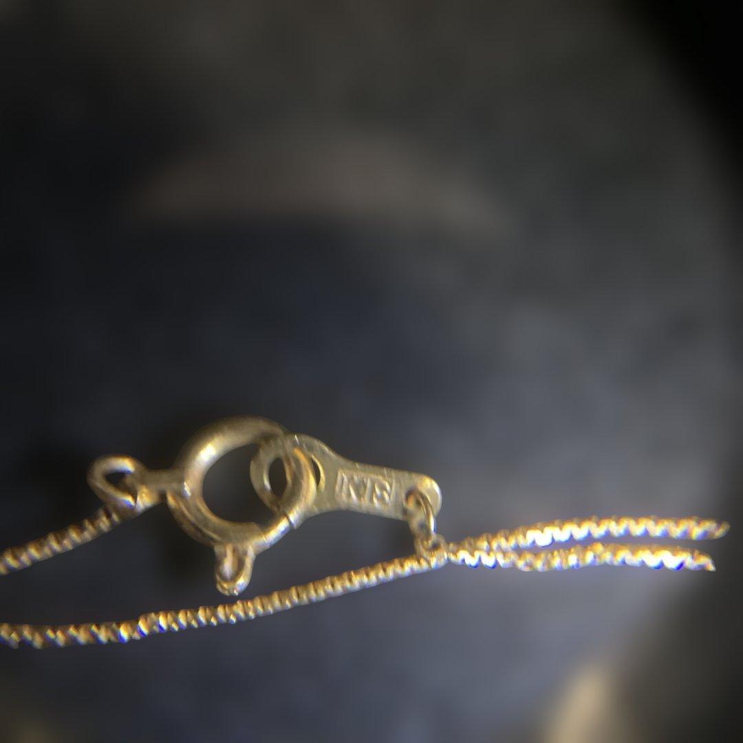 k18ネックレス一粒天然ダイヤモンド