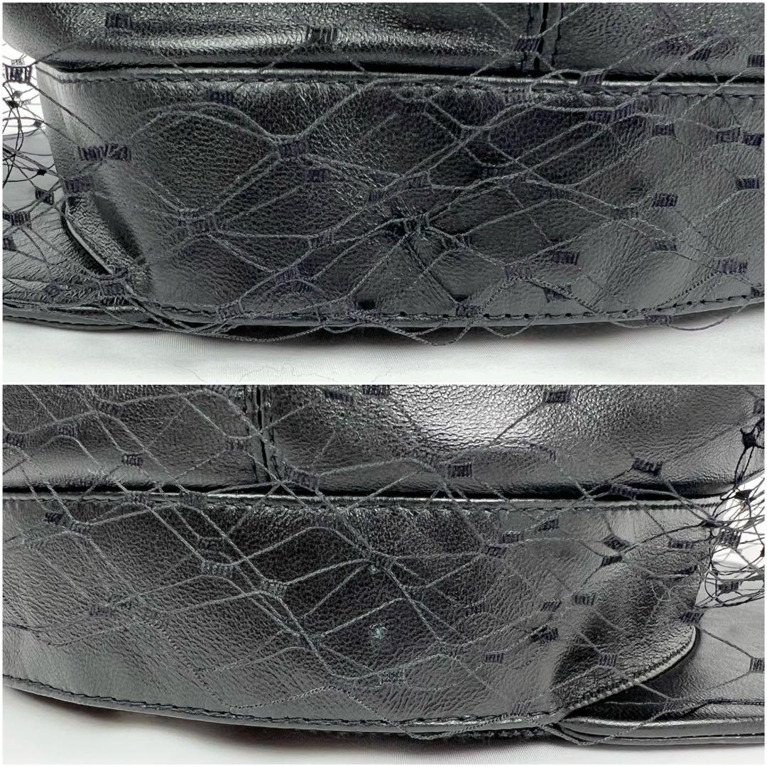 極美品 クリスチャンディオール アーティ キャスケット レザー ベール ブラック