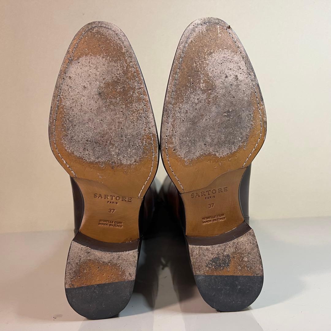 【美品】SARTORE サルトル ジョッキーブーツ ブラウン 37(24cm)