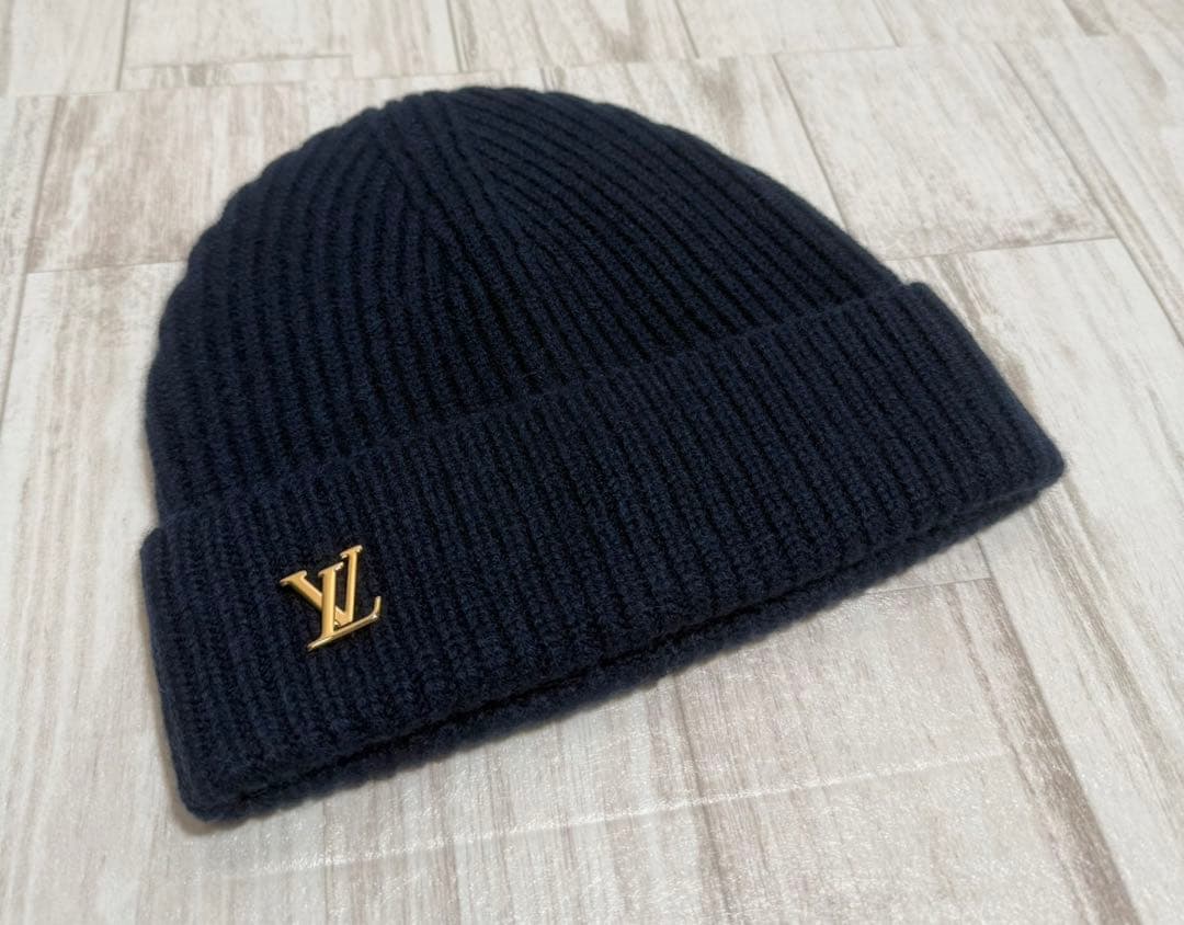 定価8万/新品☆ルイヴィトン ビニーLVスパークカシミヤニットキャップ