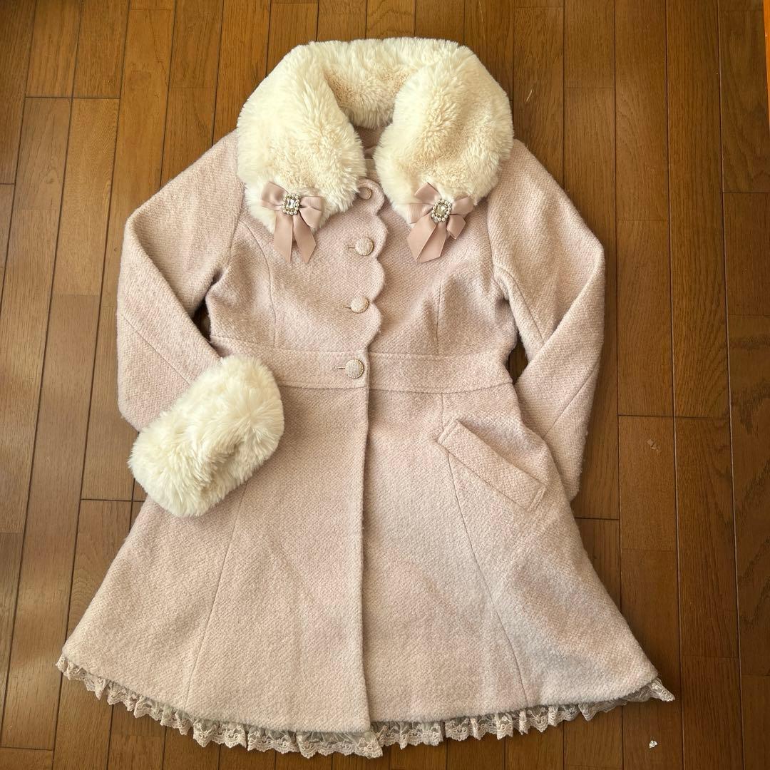 LIZ LISA ピンクファーコート Aライン