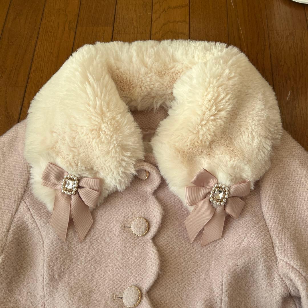 LIZ LISA ピンクファーコート Aライン