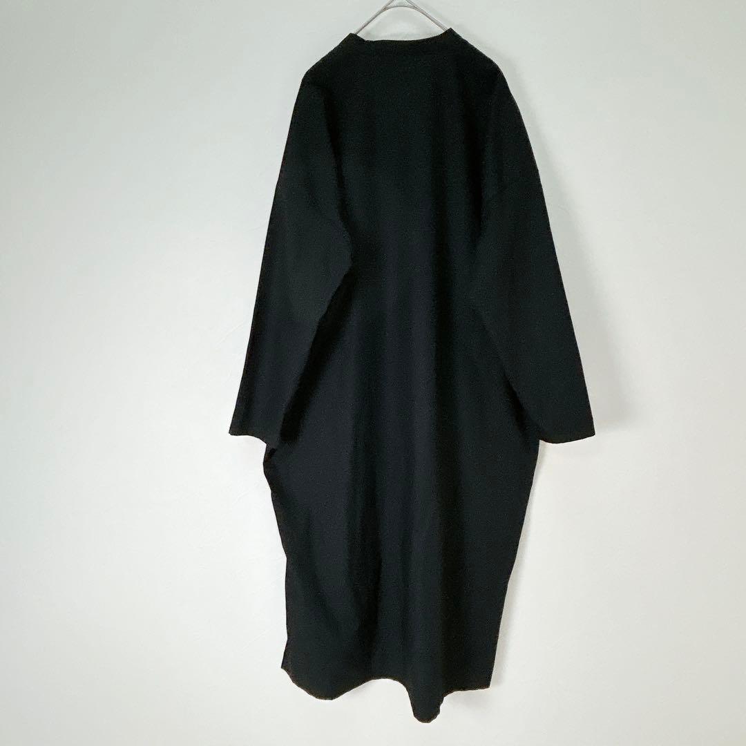 【近年モデル】ミズイロインド 23ss レース 切替え シャツワンピース 黒