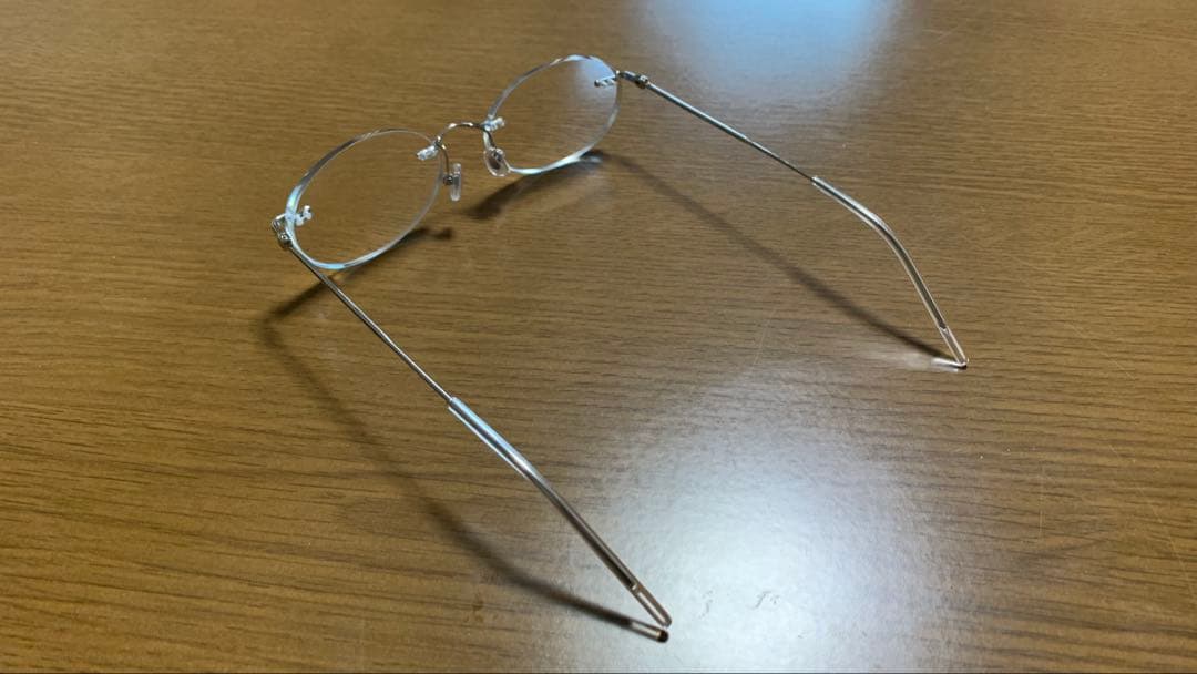リムレス　メガネ　JINS 度有り