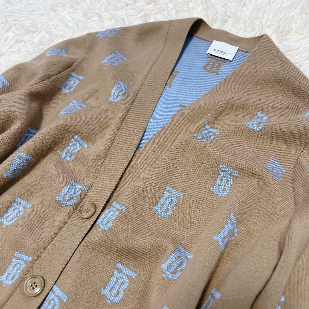 専用！バーバリー TBモノグラム カーディガン TB モノグラム ロゴ シルク混
