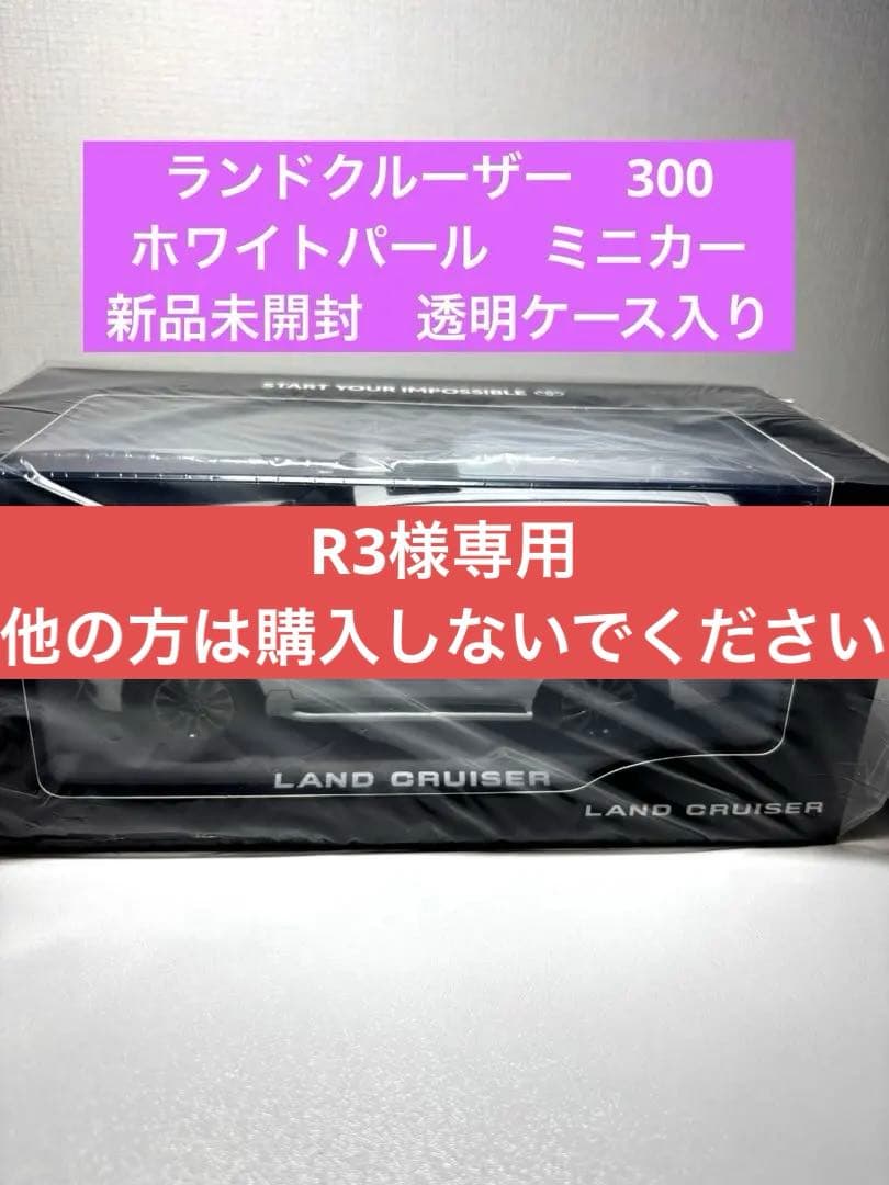 R3専用ランドクルーザー ミニカー パールホワイト 未開封　透明ケース入り