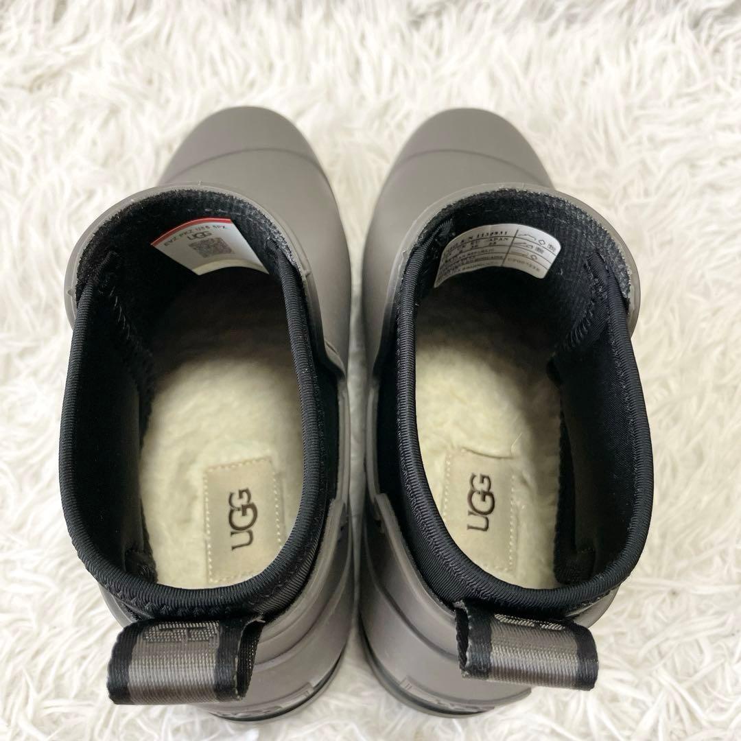 未使用級✨UGG DROPLETドロップレット レインブーツ グレー系 25.0