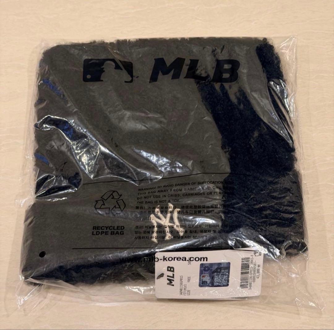 【新品/未開封】MLB 猫耳 ニット帽 紐なしブラック aespa カリナ