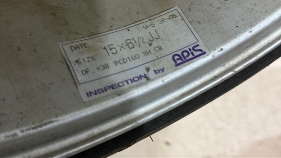 希少 RAYS Apis SR08 15インチ 6.5+38 4H 100