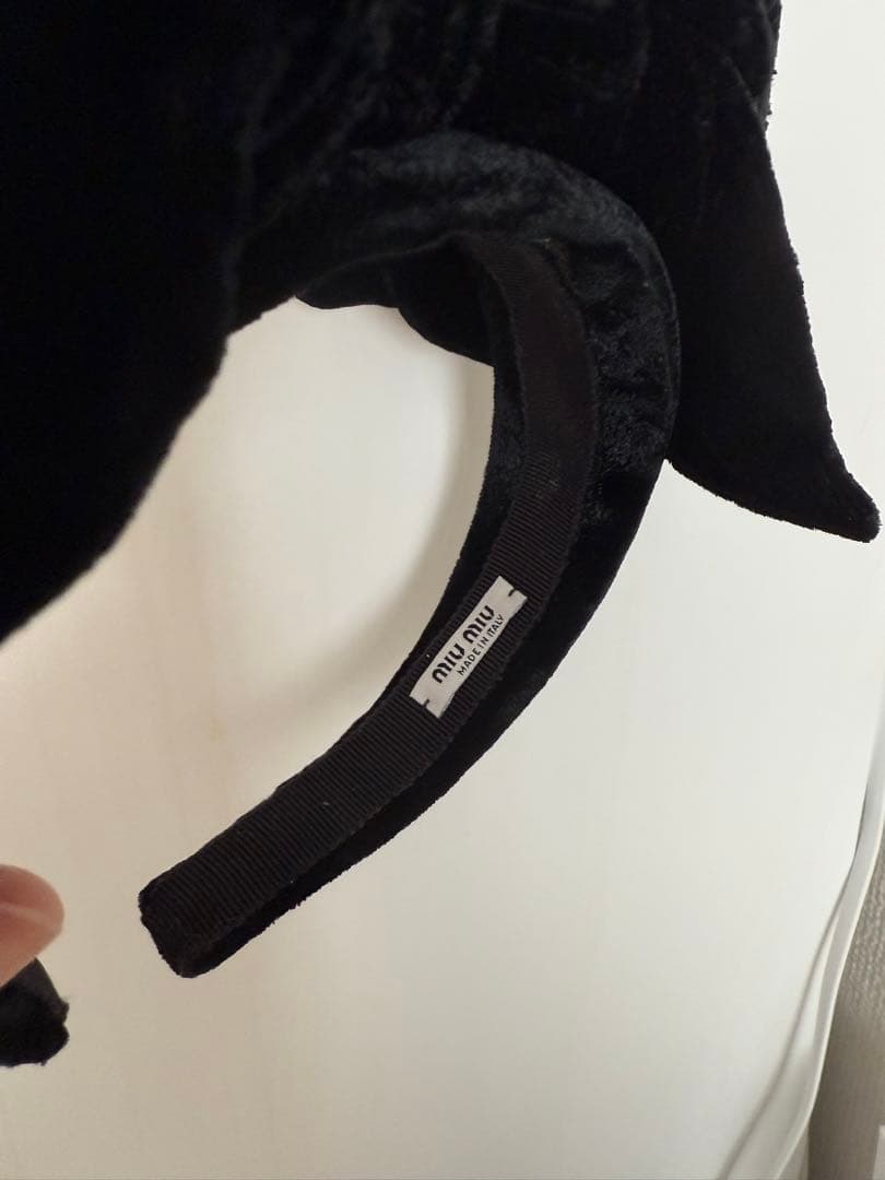 miumiu カチューシャ　リボン　ベルベット