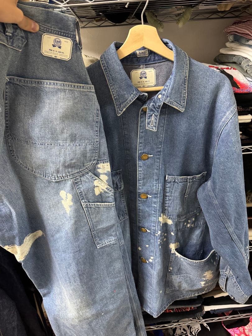 lee ビンテージ　復刻　カバーオール　ペインターパンツ　40s セットアップ
