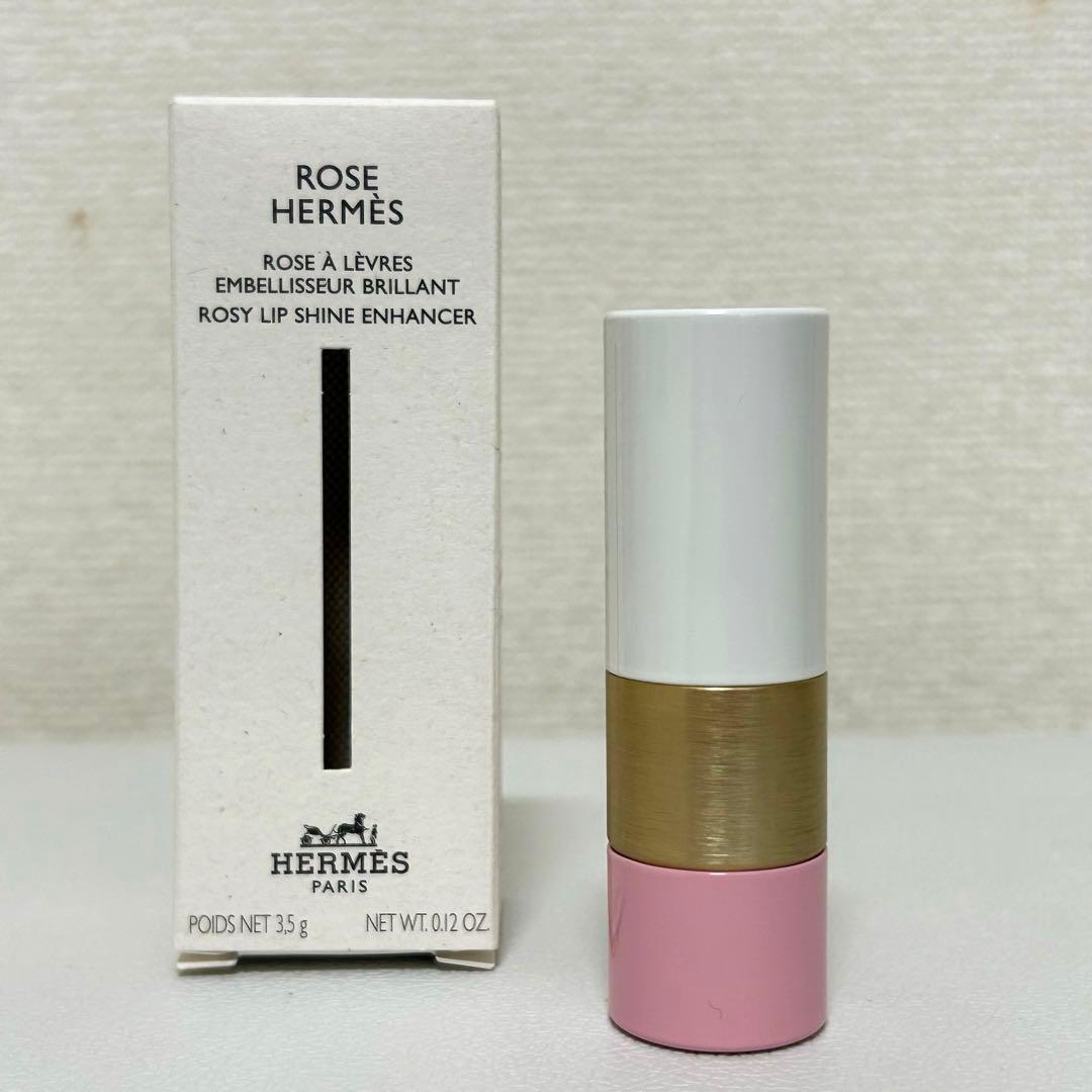 新品並HERMESエルメス27ローズコンフェティティンテッドリップバーム口紅