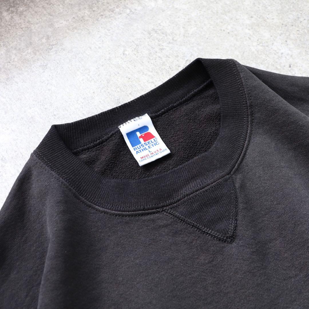 レア個体 ブラック USA製 90s Russell ラッセル スウェット 無地