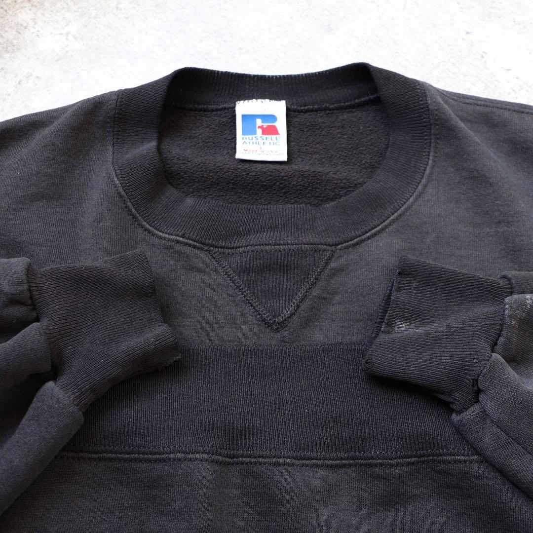 レア個体 ブラック USA製 90s Russell ラッセル スウェット 無地
