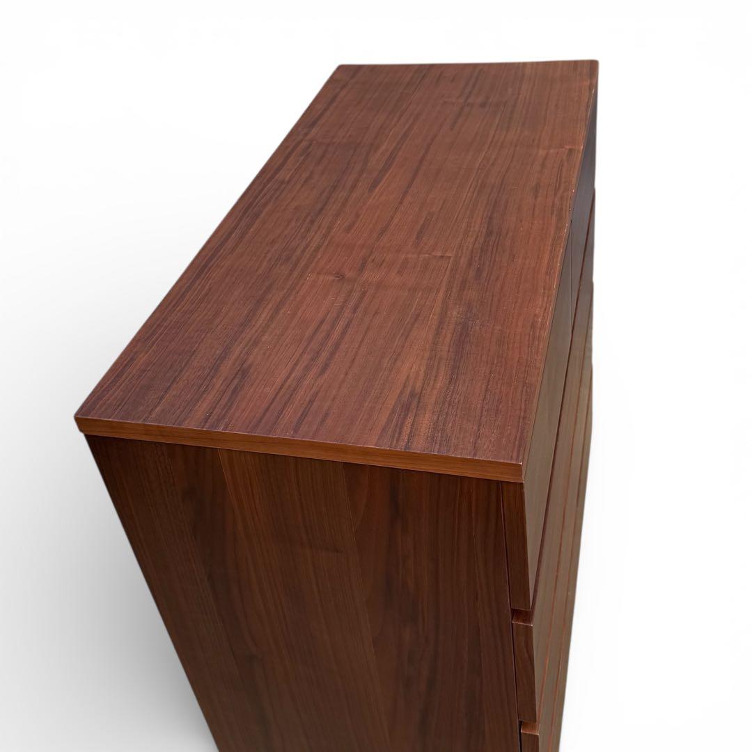 【美品】無印良品　チェスト ウォールナット 脚付 幅80cm タンス 収納 北欧