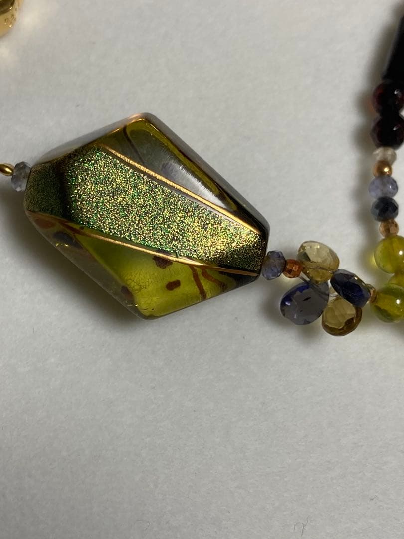 定価¥86.400【ebony】エボニー／SV K18 琥珀ネックレス