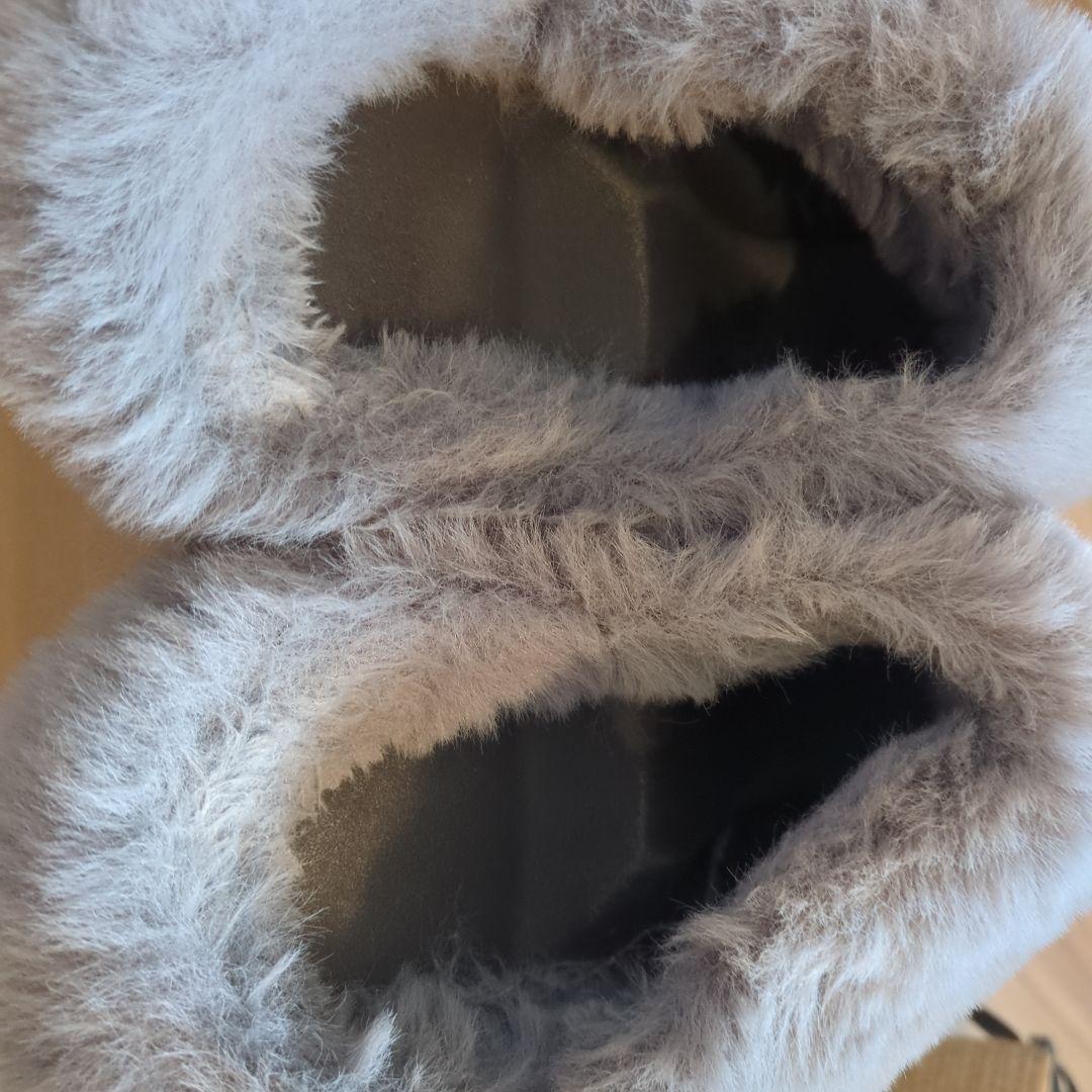 Racbaki グレー ファーサボ　Mサイズ