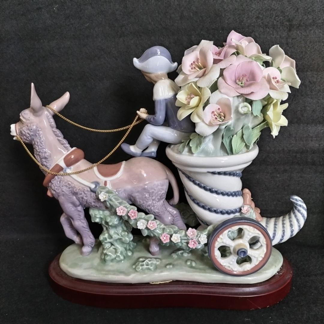 世界限定5000体 LLADRO 磁器人形 『夢の旅立ち』花びらのかけあり