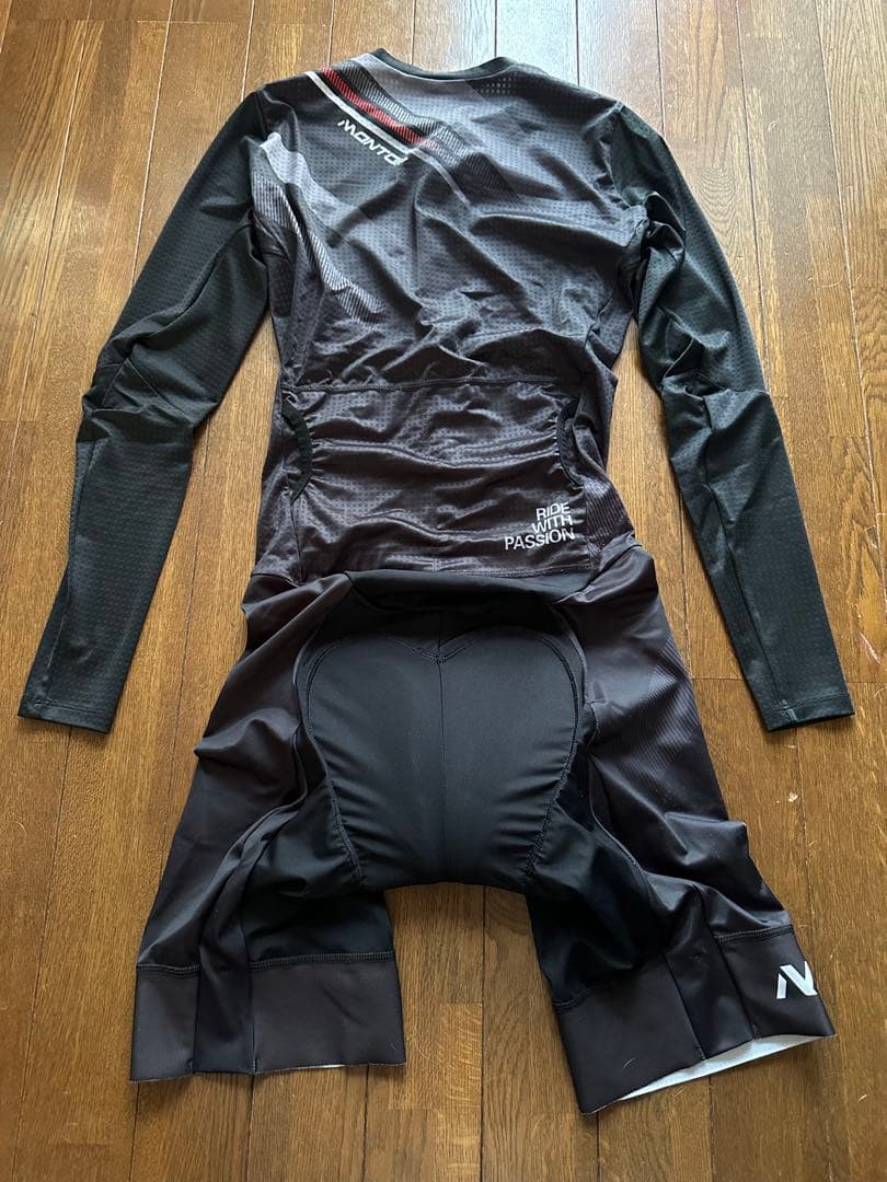 MONTON サイクルジャージ Proモデル　 Lサイズ ブラック/グレー