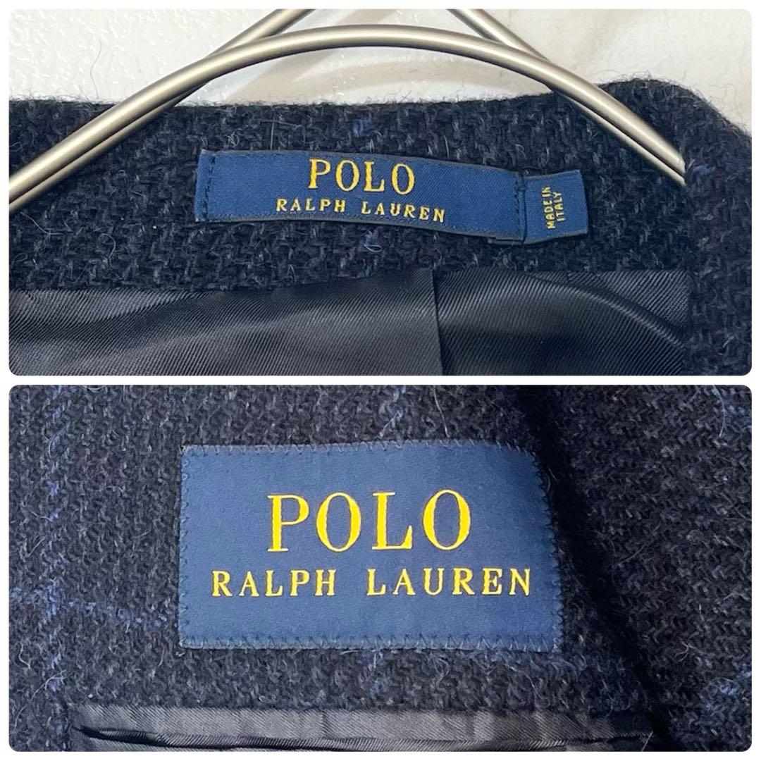 極美品✨ポロラルフローレン テーラードジャケット ウールアルパカ ツイード 伊製