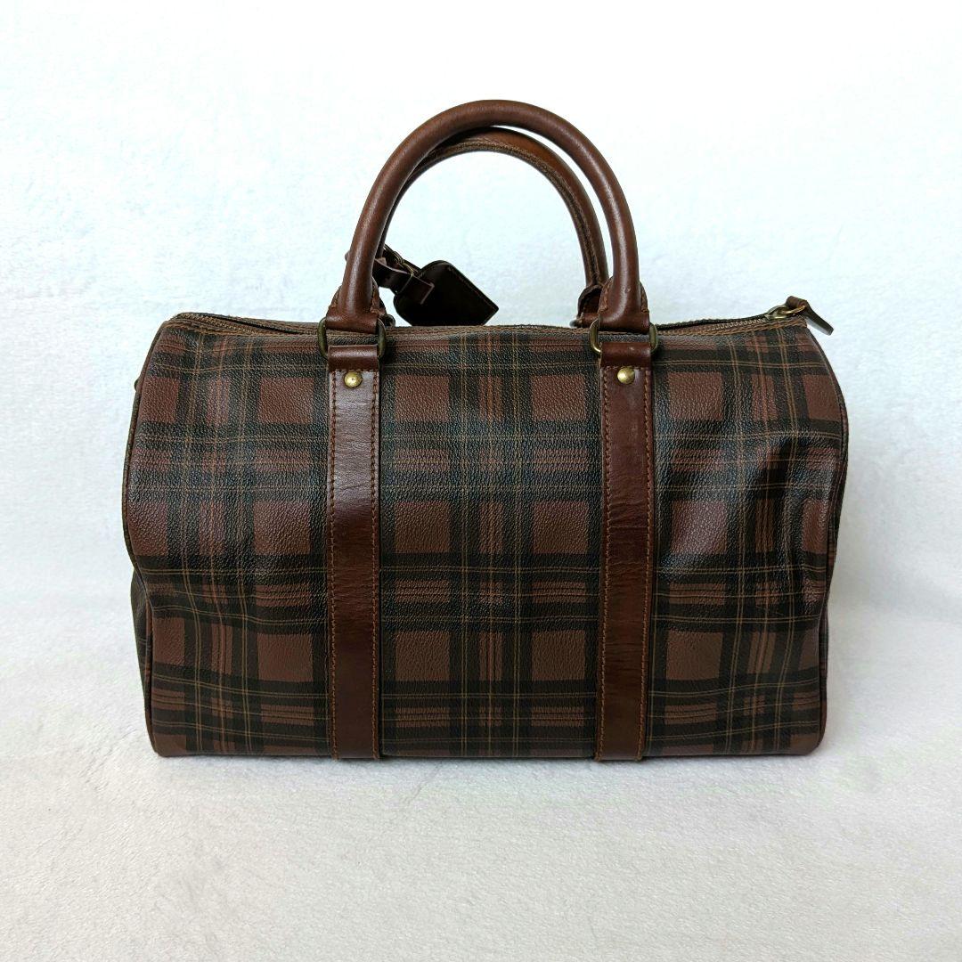 ポロラルフローレン ミニ ボストンバッグ PVC チェック　　♦ボルター♦