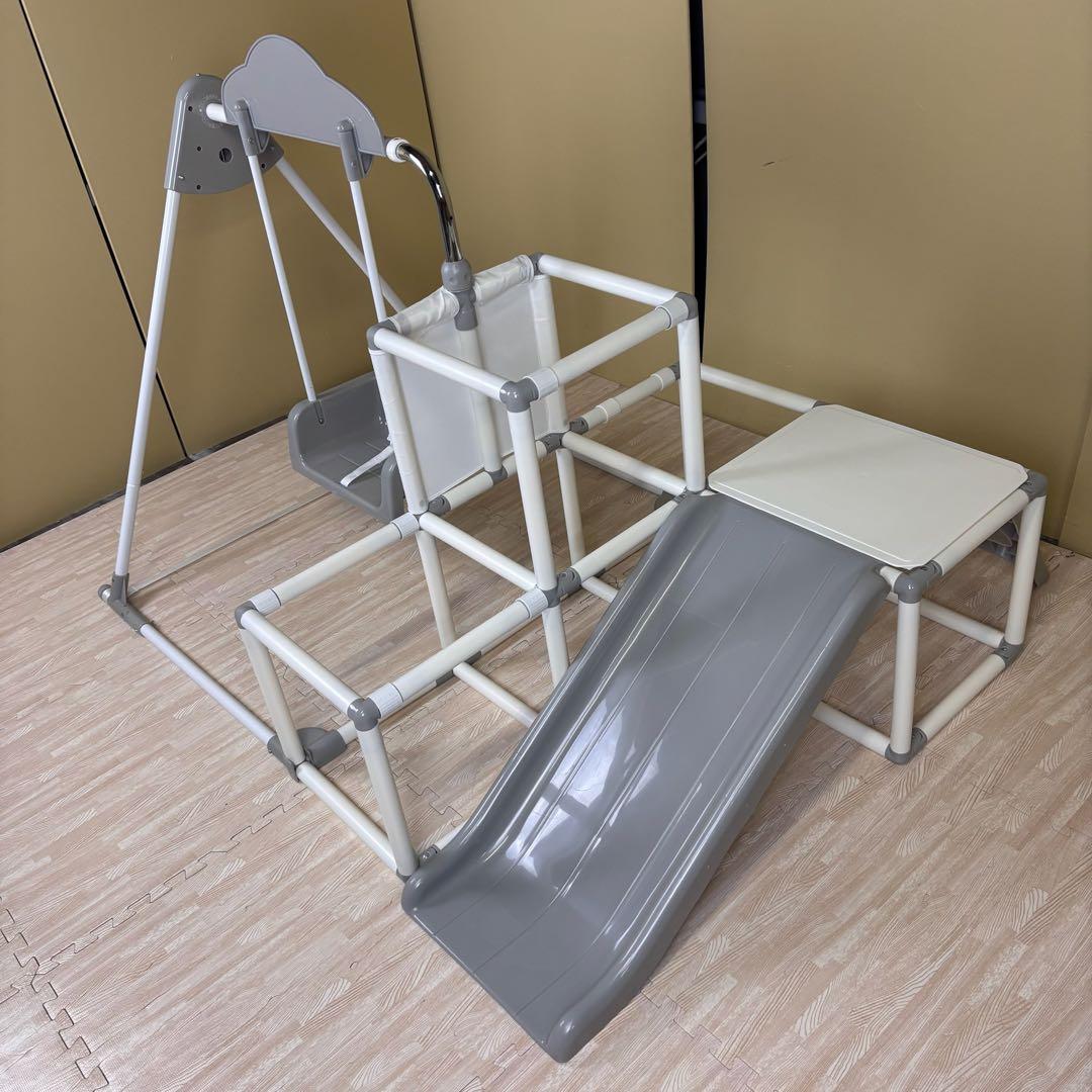 除菌清掃済　☆美品☆　野中製作所　マイファーストキッズパーク　ホワイトグレー