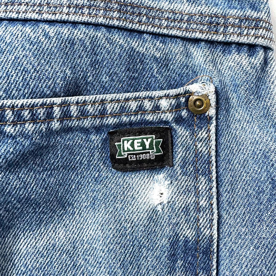 ダブルニー デニム ペインターパンツ W36 L30 KEY キー 鬼フェード