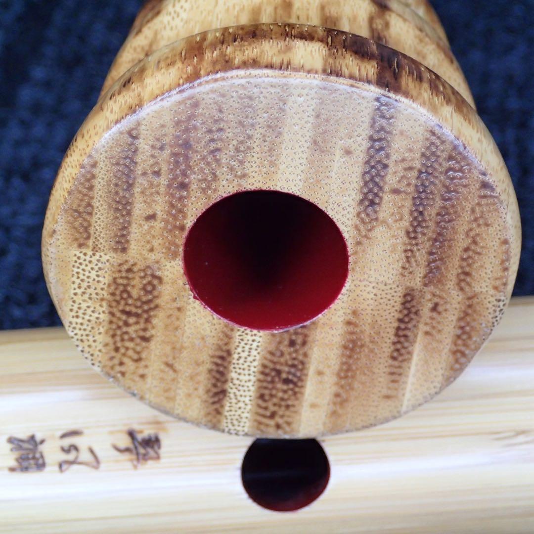 尺八 銘管 蝴蝶 1尺９寸(C♯管)七孔 品番0153