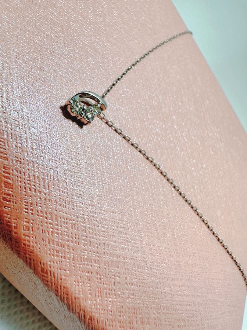 ✨美品✨ダイヤモンドトップ付きプラチナネックレス