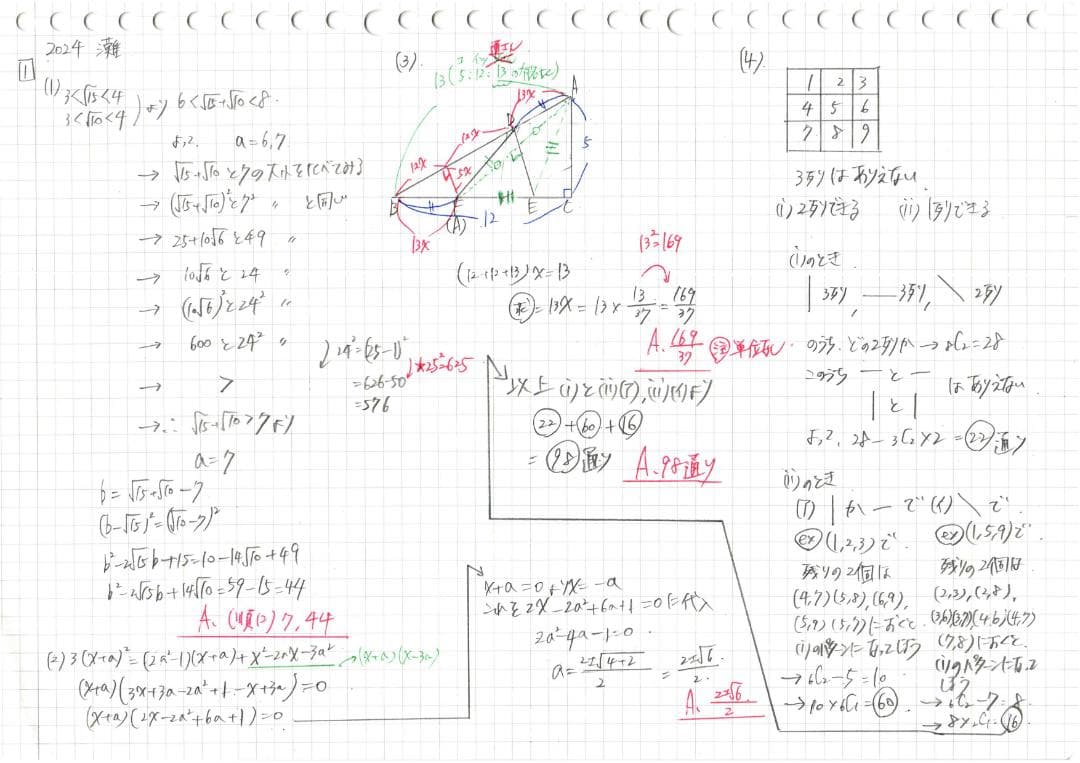 塾講師オリジナル 今だけ4割引 入試 数学解説 最難関21高 2013-24