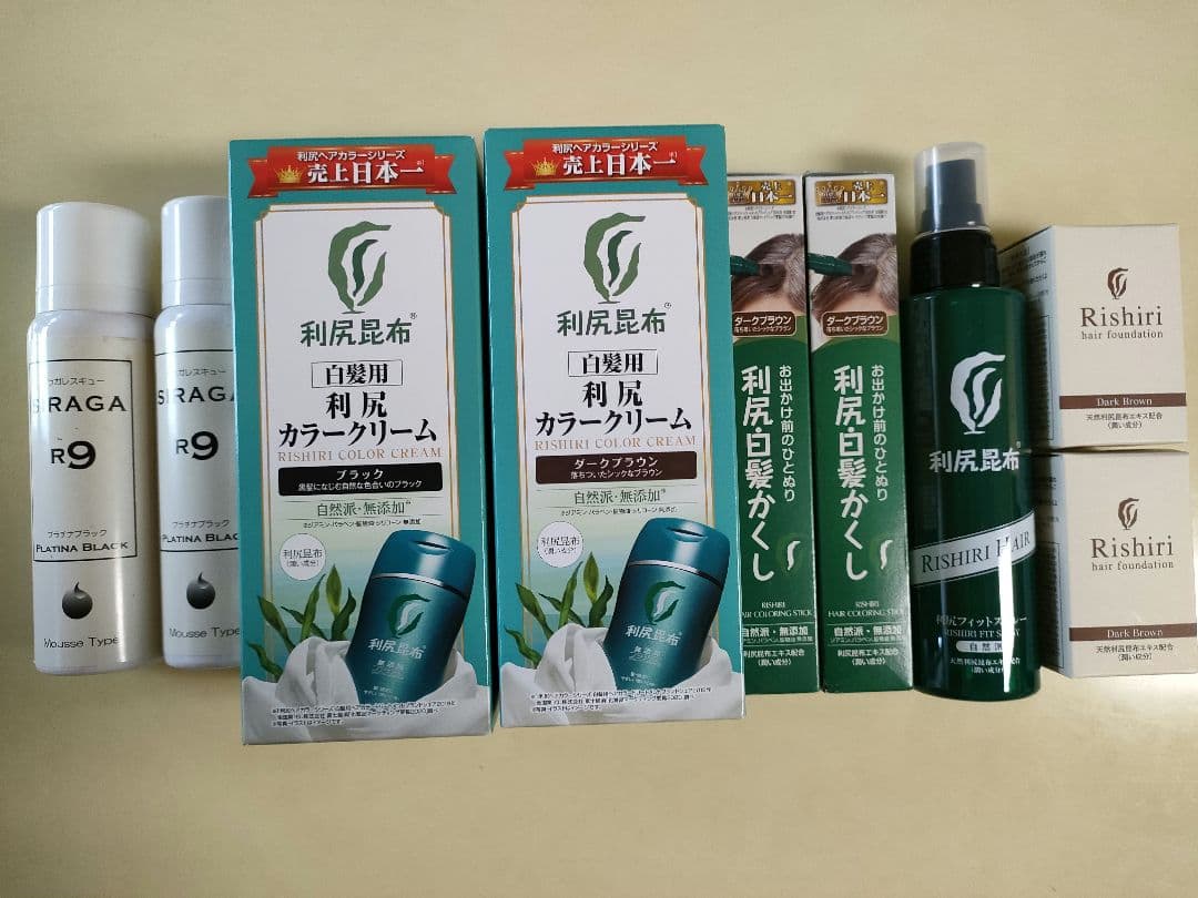 Rishiri 白髪染め カラークリーム ダークブラウン 2個セット＆その他