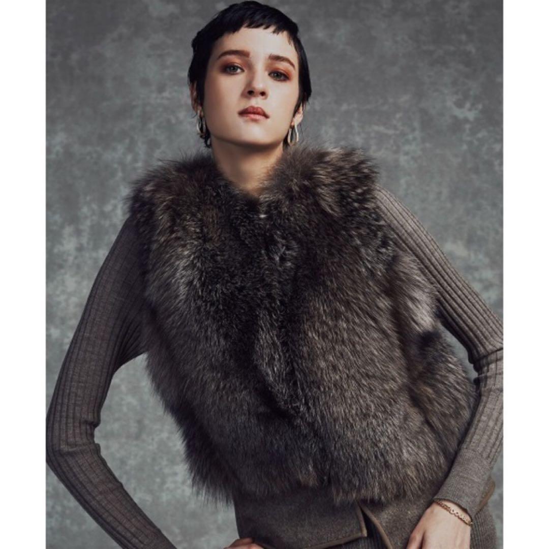 新品未使用★ダブルスタンダードsov. フォックスファー ベスト ジレ