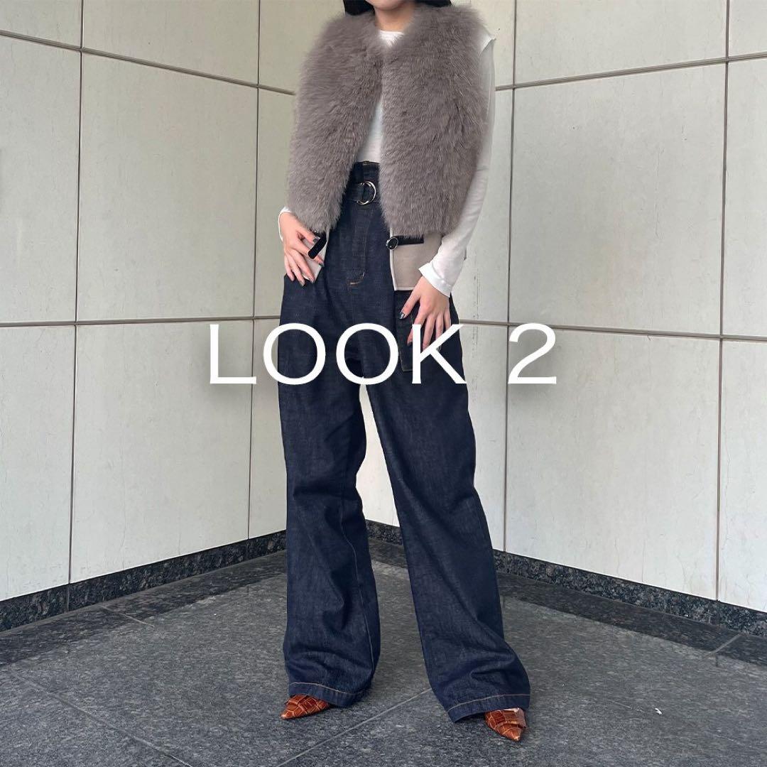 新品未使用★ダブルスタンダードsov. フォックスファー ベスト ジレ