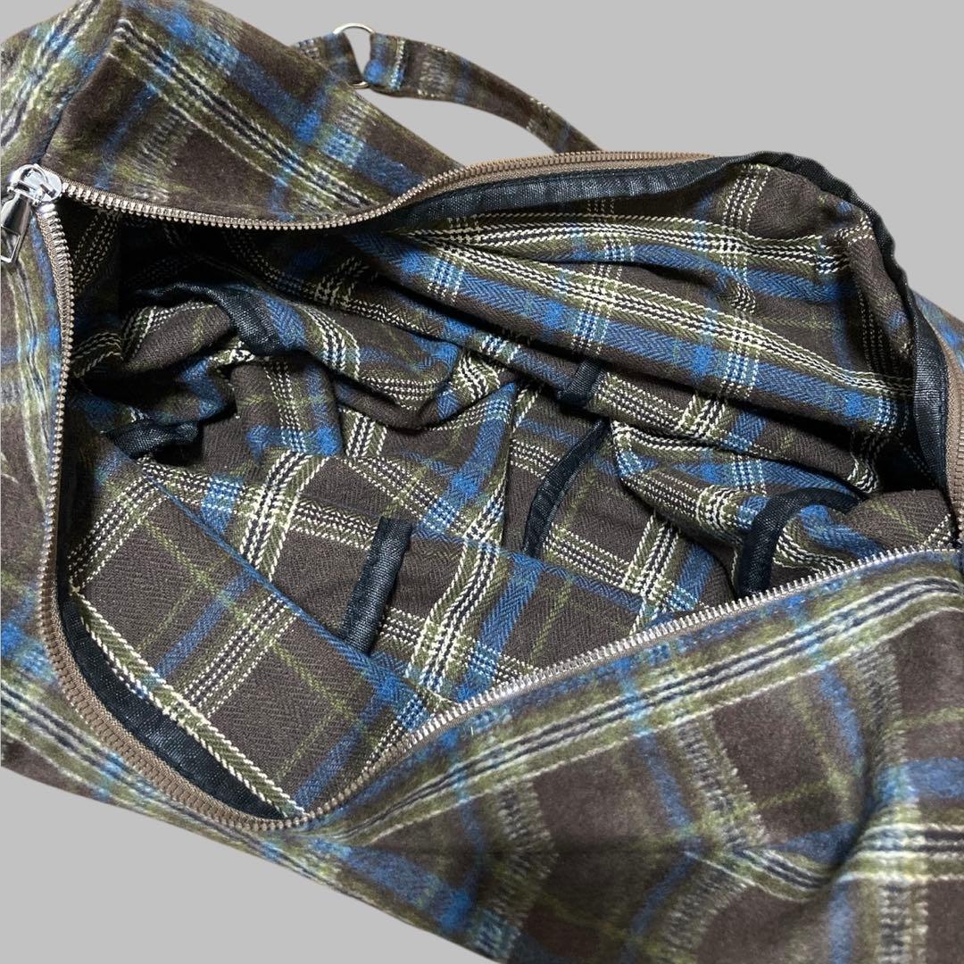最終値下げ CHECK BAG (BROWN&BLUE) 3127B