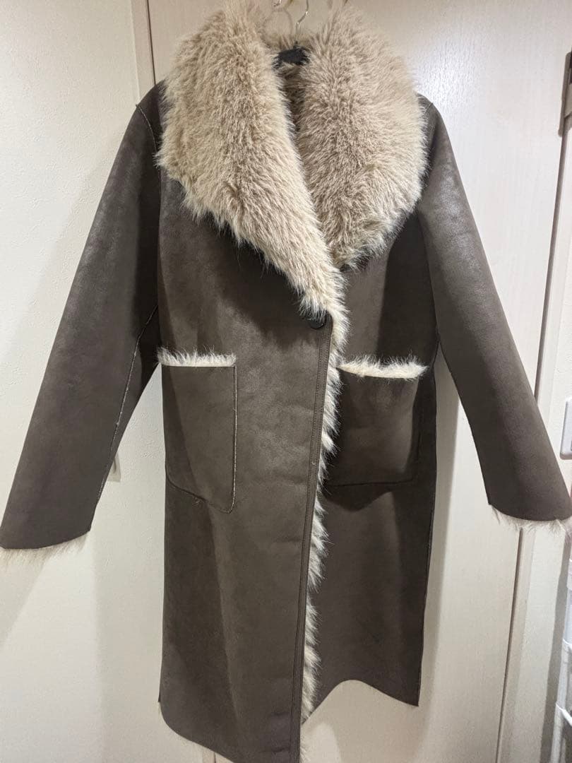 zara リバーシブルファーコート