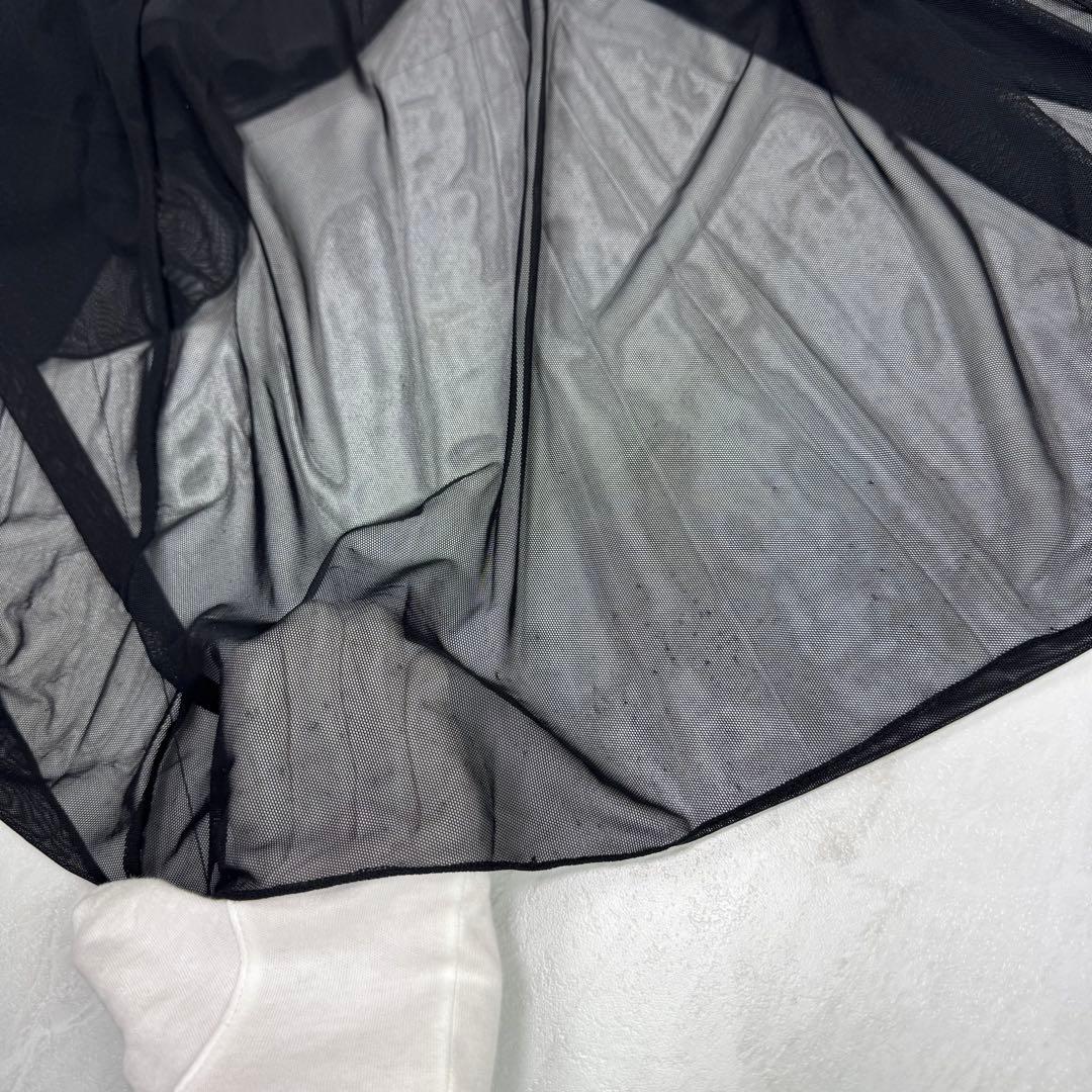 美品 タダシショージ マキシドレス レース ドレープ ロングワンピース 黒