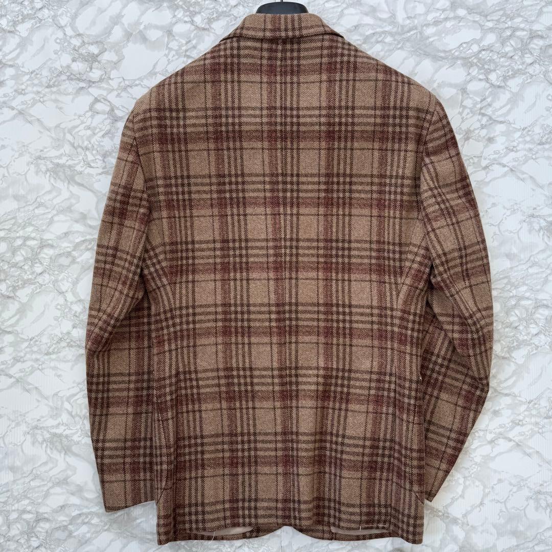 De Petrillo チェック柄 テーラードジャケット　48サイズ