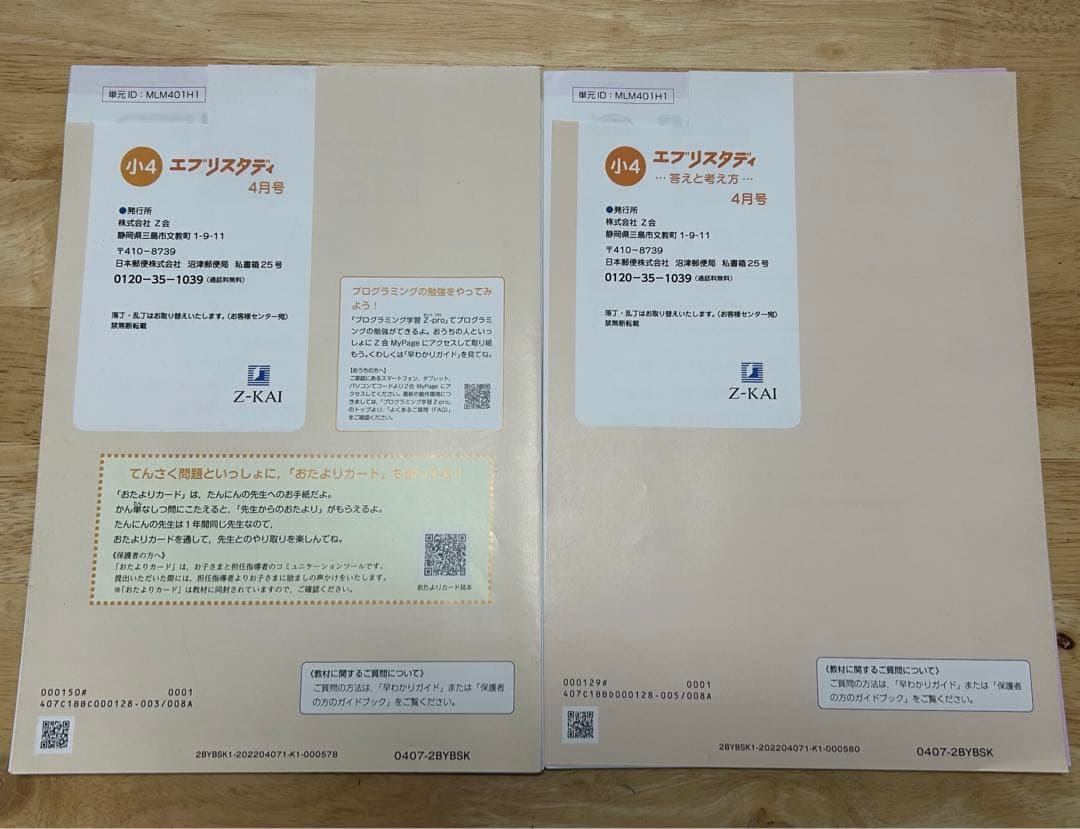 【umi ※♪ 】Z会　小学4年生　エブリスタディ ➕思考・表現力