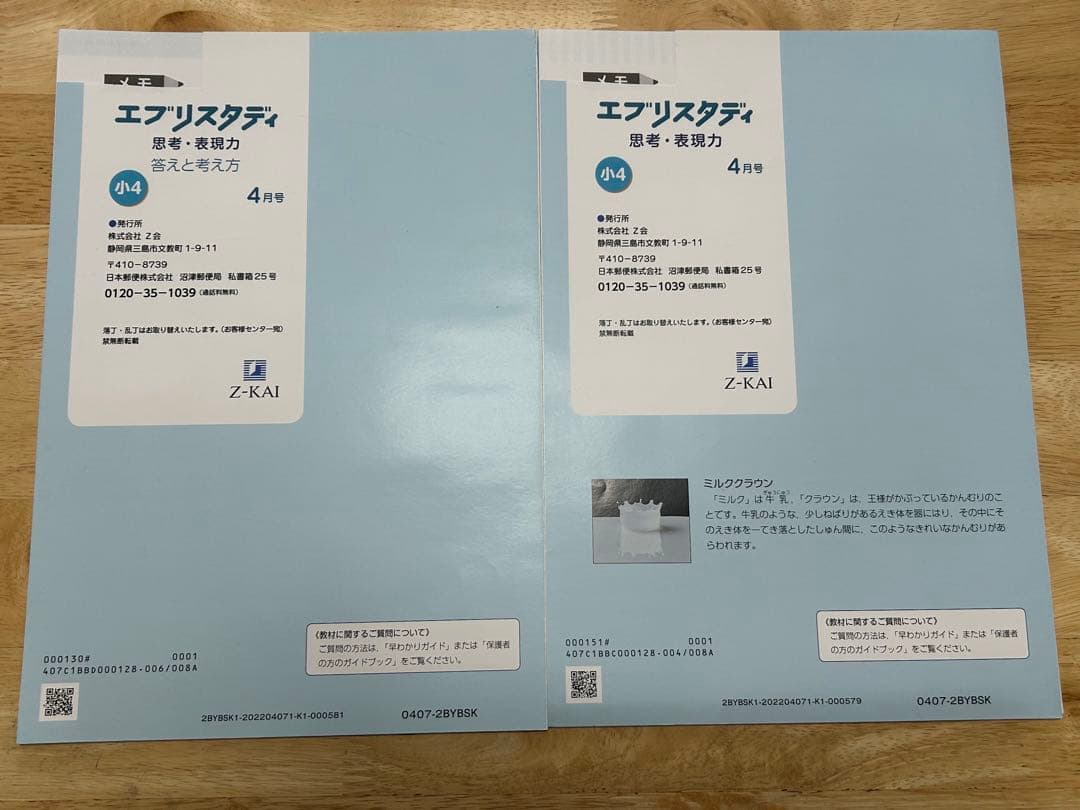 【umi ※♪ 】Z会　小学4年生　エブリスタディ ➕思考・表現力