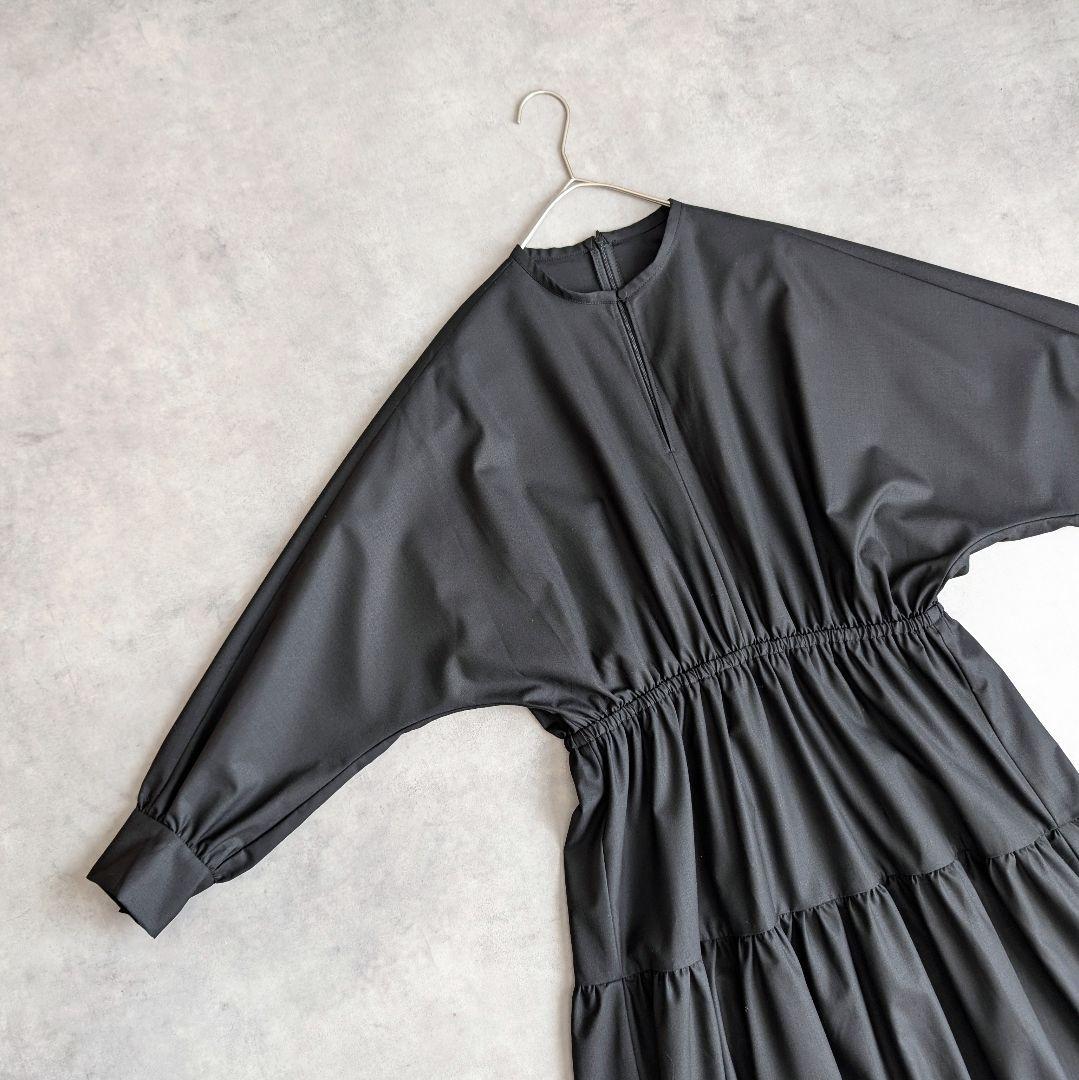 VERMEIL par iena ティアードワンピース イエナ ブラック 日本製