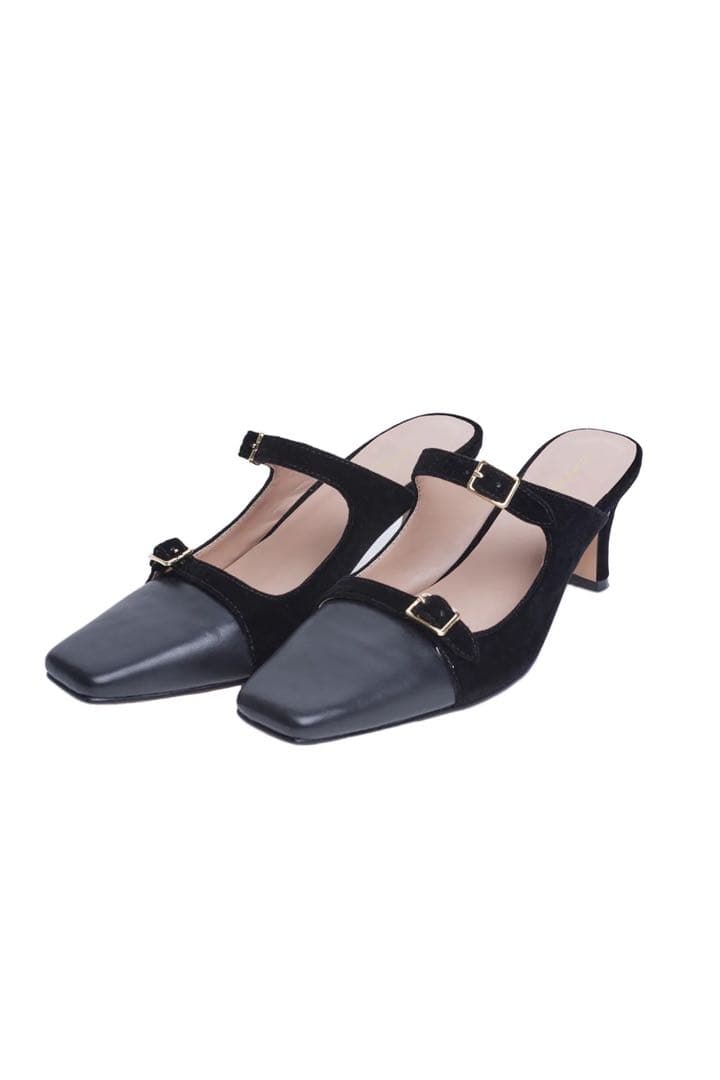 Herlipto Mademoiselle Mules ブラック37 小嶋陽菜
