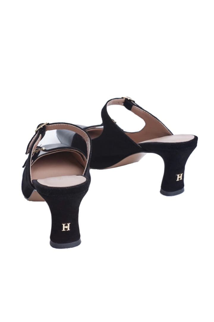 Herlipto Mademoiselle Mules ブラック37 小嶋陽菜