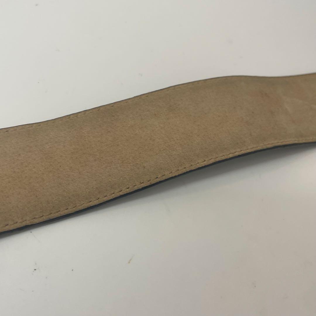 CELINE ✨セリーヌ クロコダイル風　レザー ベルト 馬車金具 ゴールド