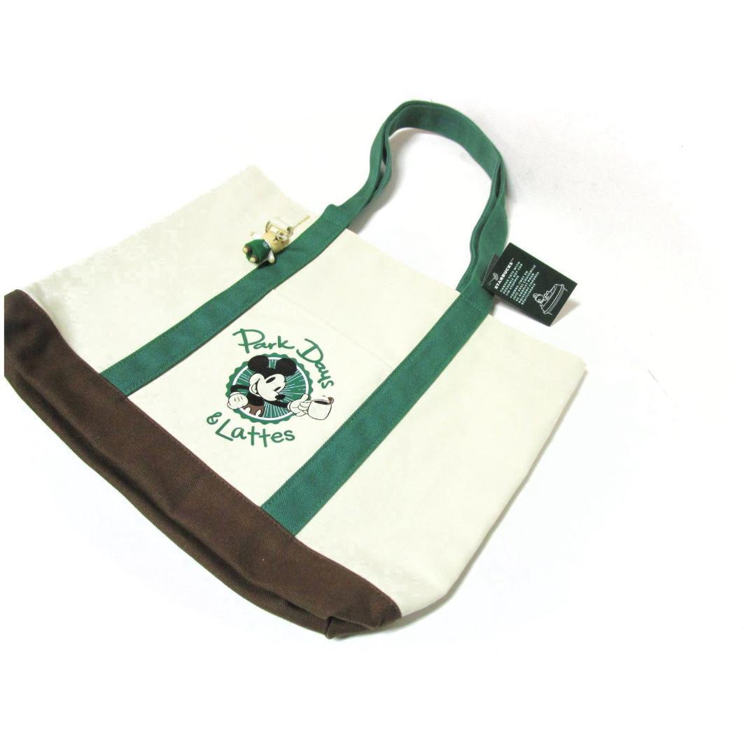 スターバックス ミッキー トートバッグ スタバ ベアリスタ ストッパー付き