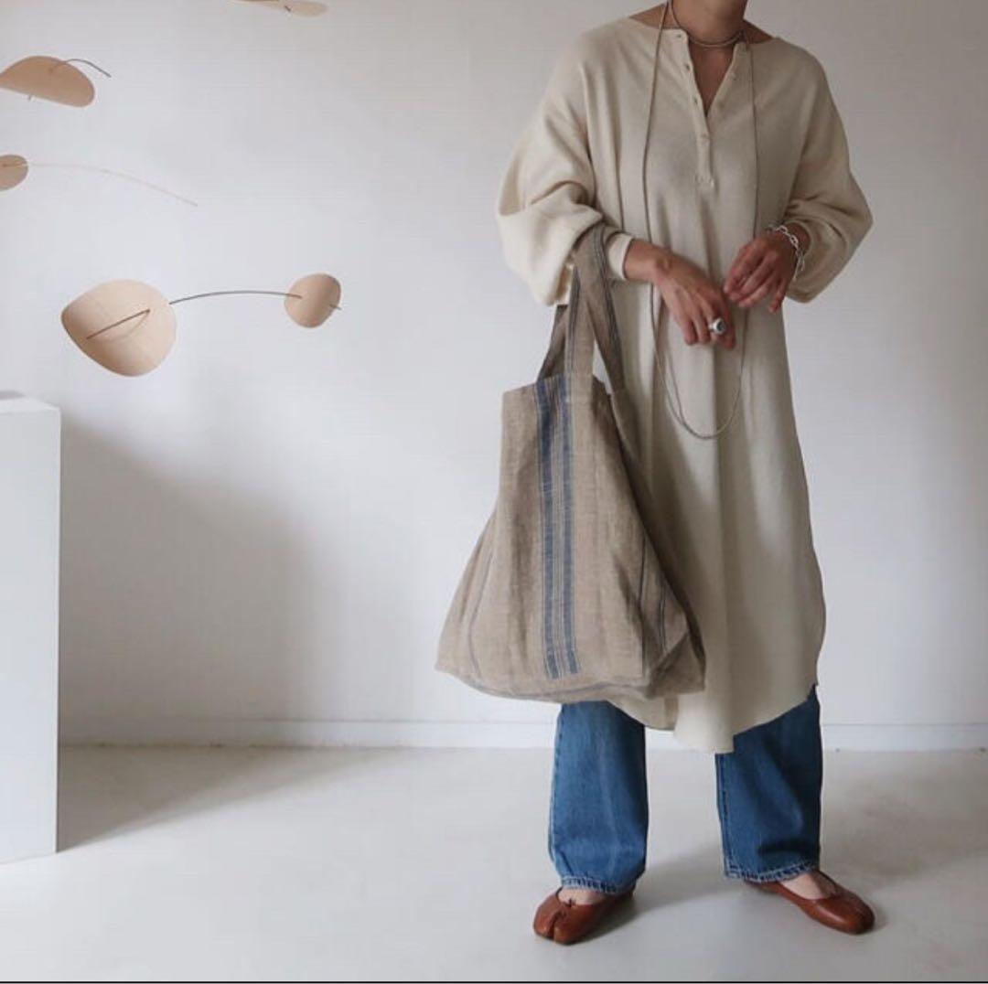 美品cotton yak wool haneycomb waffleワンピース