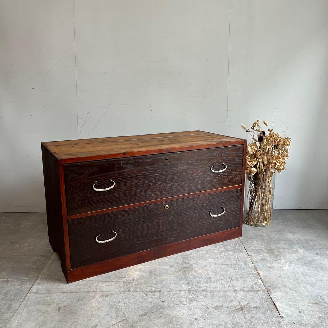 アンティーク チェスト 箪笥 ローボード テレビ台 無垢材 昭和レトロ z535