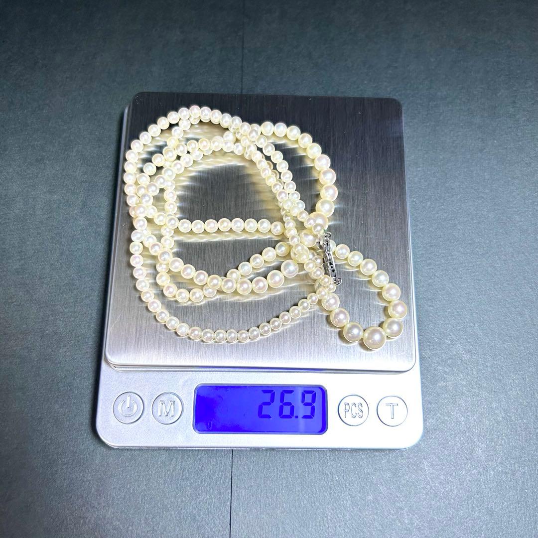 【高島屋✨美品】 あこや真珠 ネックレス グラデーション 2連 ベビーパール